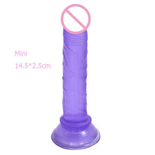 Load image into Gallery viewer, Strong Suction Cup Dildo Toy for Adult Erotic Soft Jelly Dildo Anal Butt Plug Realistic Penis G-spot Orgasm Sex Toys for Woman