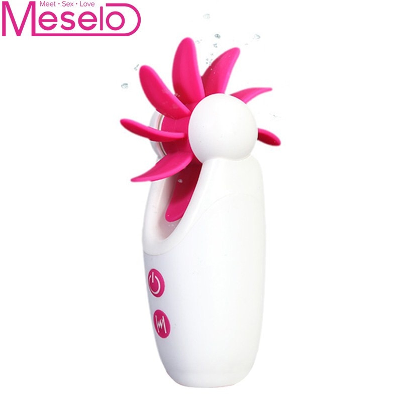 Meselo 7 Speeds Rotation Vibrating Licking Toy Oral Rolling Sex Tongue Clitoris Stimulation Vibrator Silicone Sex Toys for Women